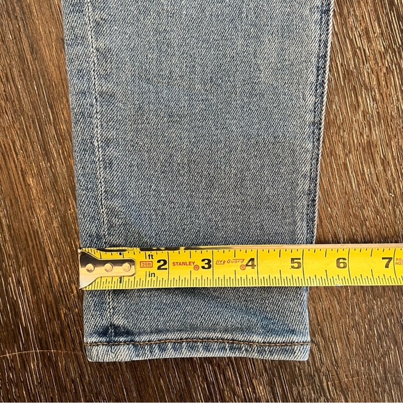 American Eagle Distressed Ripped Denim Mom Jeans Size 0 Regular - Picture 7 of 13